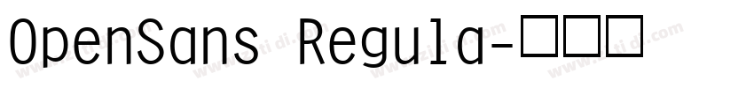 OpenSans Regula字体转换